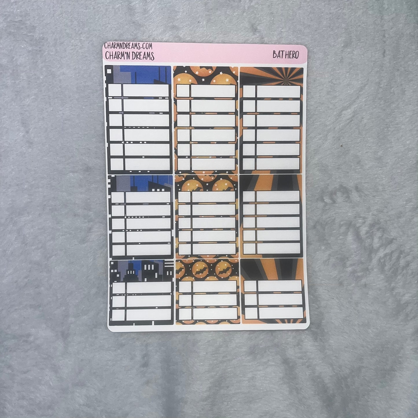Bat Hero Planner Sticker Kit