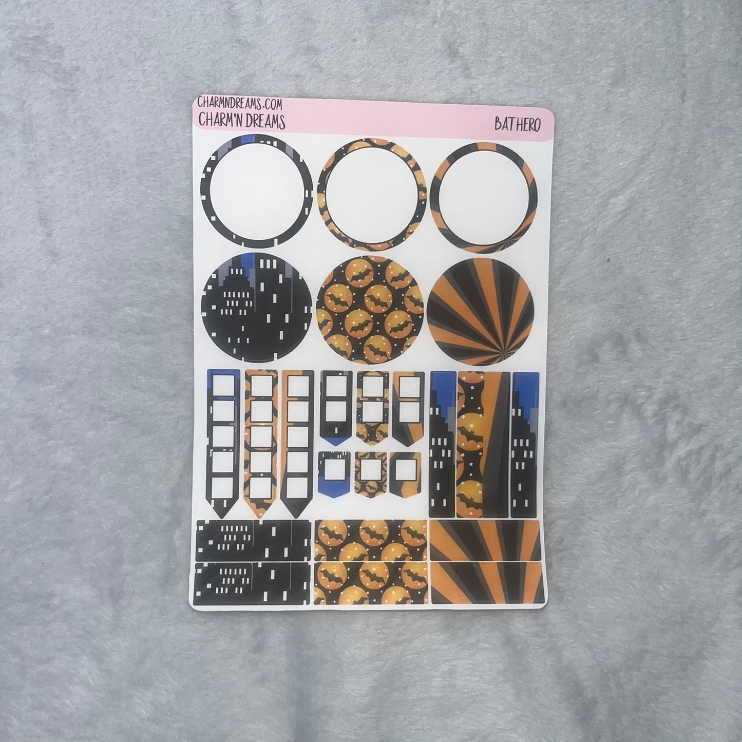 Bat Hero Planner Sticker Kit