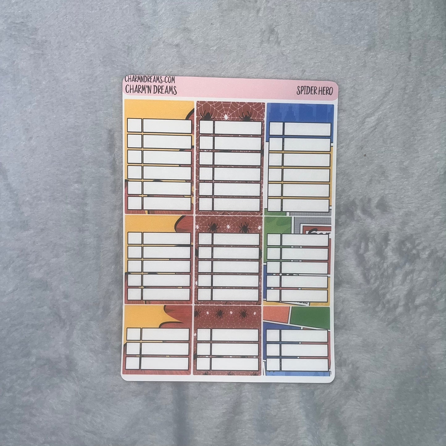 Spider Hero Planner Sticker Kit