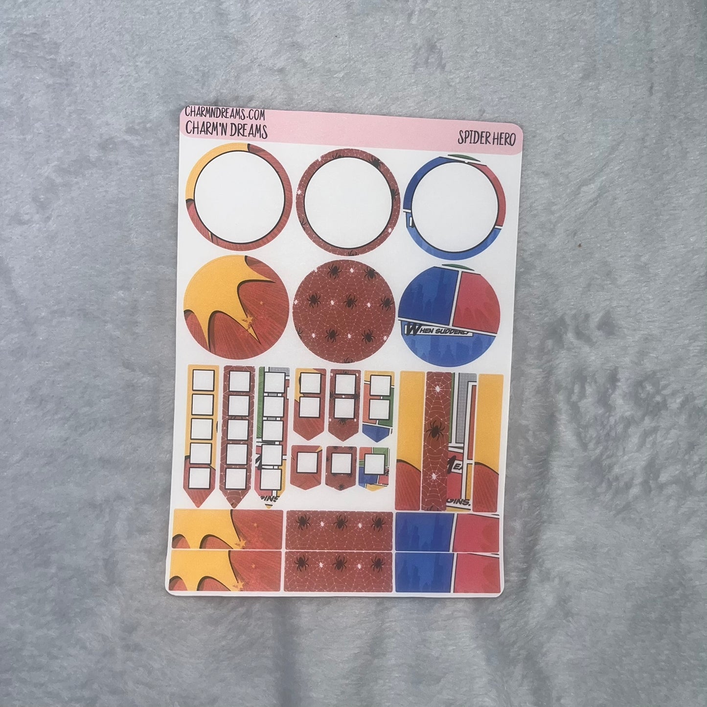 Spider Hero Planner Sticker Kit
