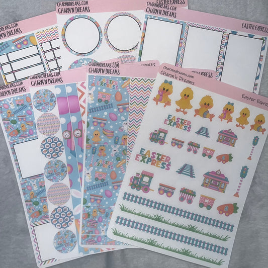 Easter Express Planner Sticker Kit