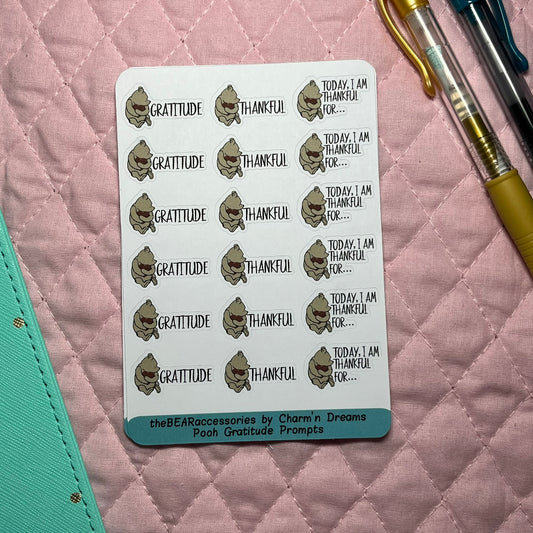 P00H Gratitude Prompts Paper Planner Stickers