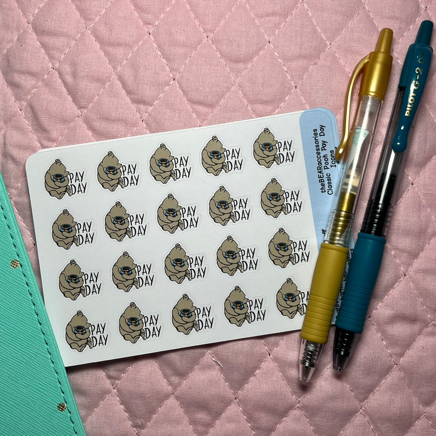 P00H Classic Pay Day Paper Planner Stickers