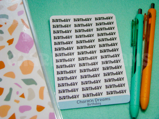 Birthday Functional Planner Stickers