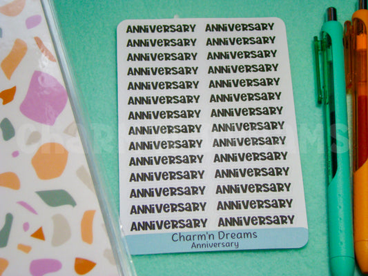 Anniversary Functional Planner Stickers