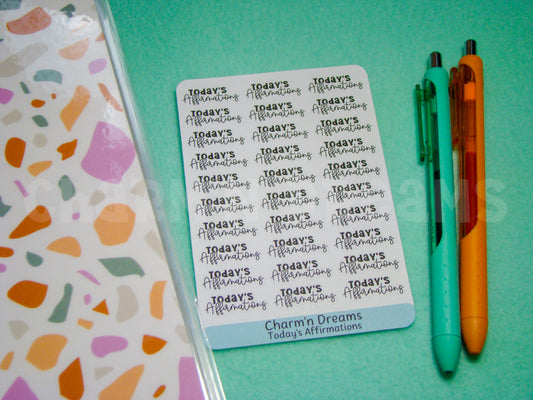 Today's Affirmations Functional Planner Stickers