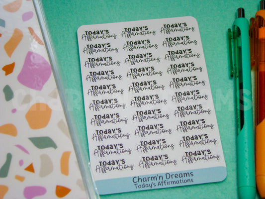 Today's Affirmations Functional Planner Stickers