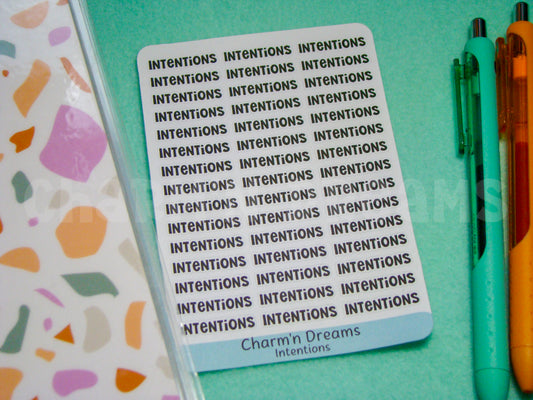 Intentions Functional Planner Stickers