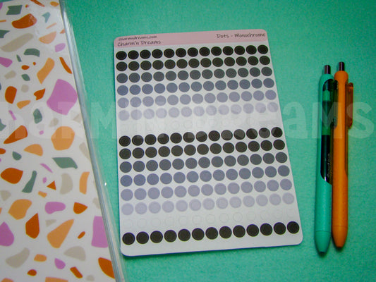 Monochrome Mini Dots Sticker Sheet