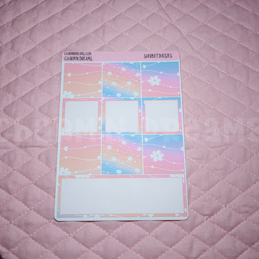 Sherbet Daisies Planner Sticker Kit