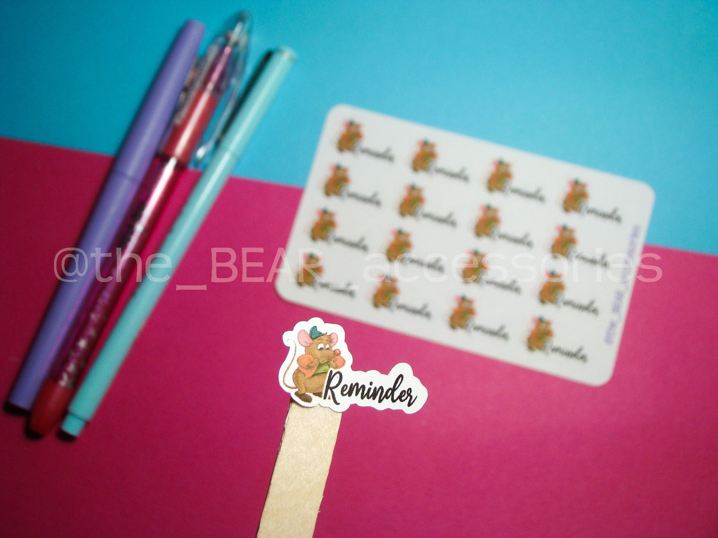 Gus Gus Reminder paper planner accent stickers- Gus collection planner stickers- Reminder planner stickers- theBEARaccessories