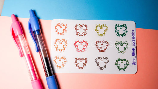 Animal Safari paper planner icon stickers- Wild Animals stickers- Iconic planner stickers- theBEARaccessories