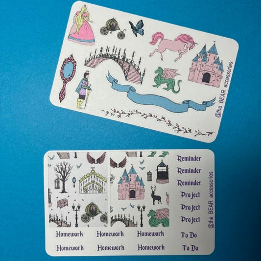Princess School Agenda planner stickers- School Student Mini Planner Stickers- School tasks planner stickers- theBEARaccessories