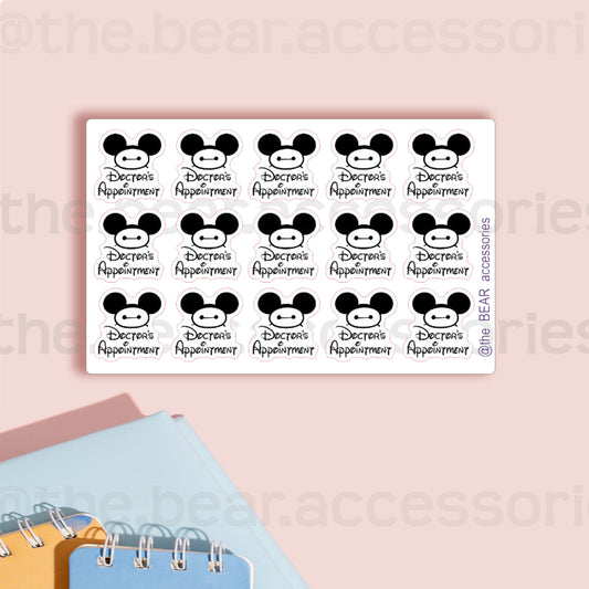 Personal Healthcare Companion paper planner stickers- Doctor's Appointment planner stickers- Baymax inspo sticker- theBEARaccessories