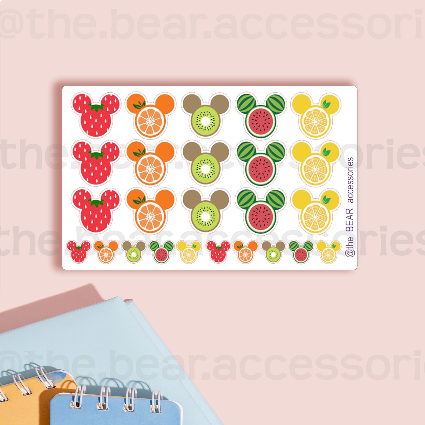Summer Fruit paper planner icon stickers- Fruit stickers- Fruit planner stickers- theBEARaccessories