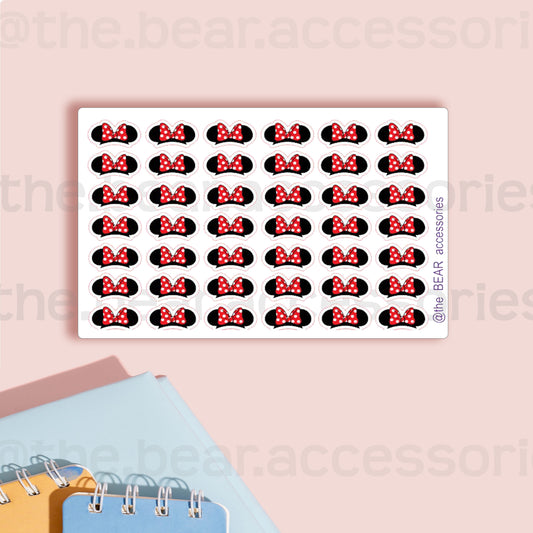 Minni Mouse Headband paper planner stickers- planner dot stickers- organizing planner stickers- Magical planner - theBEARaccessories