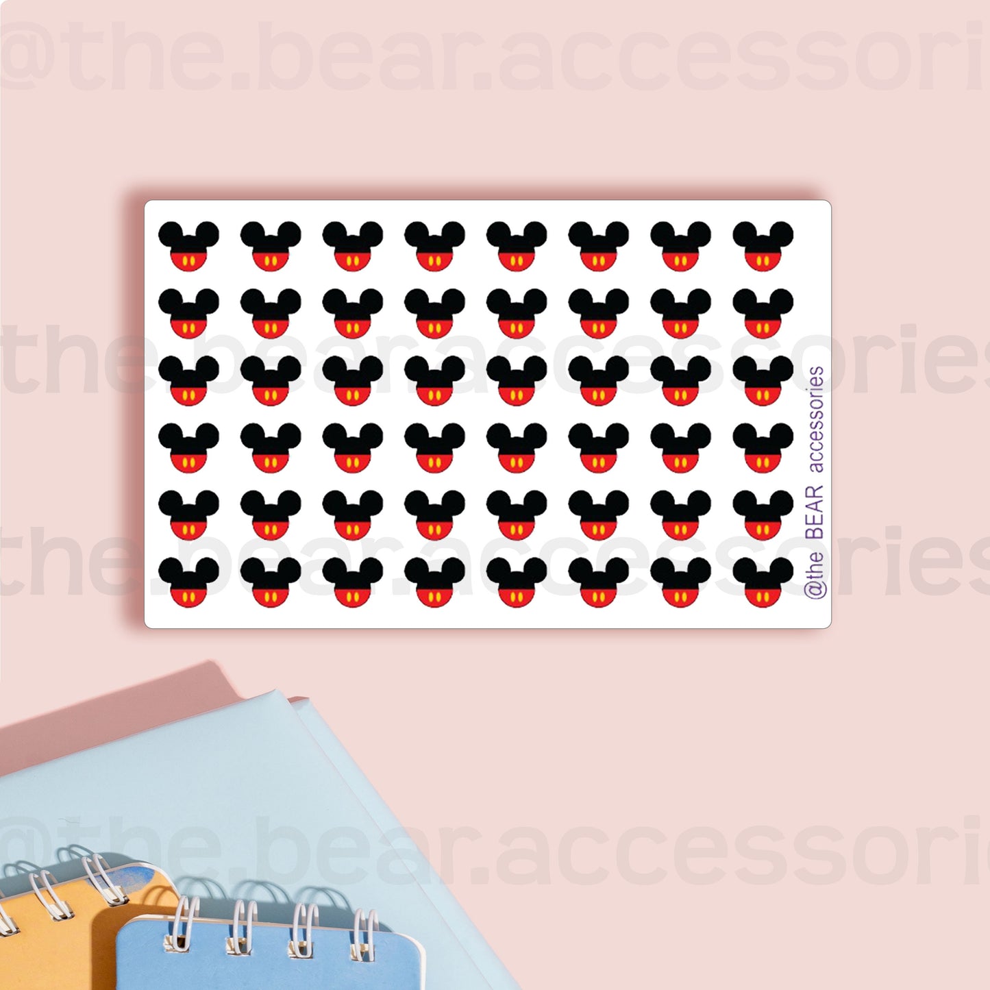 Mouse classic outfit paper planner stickers-  classic mouse print stickers- mouse planner stickers- theBEARaccessories